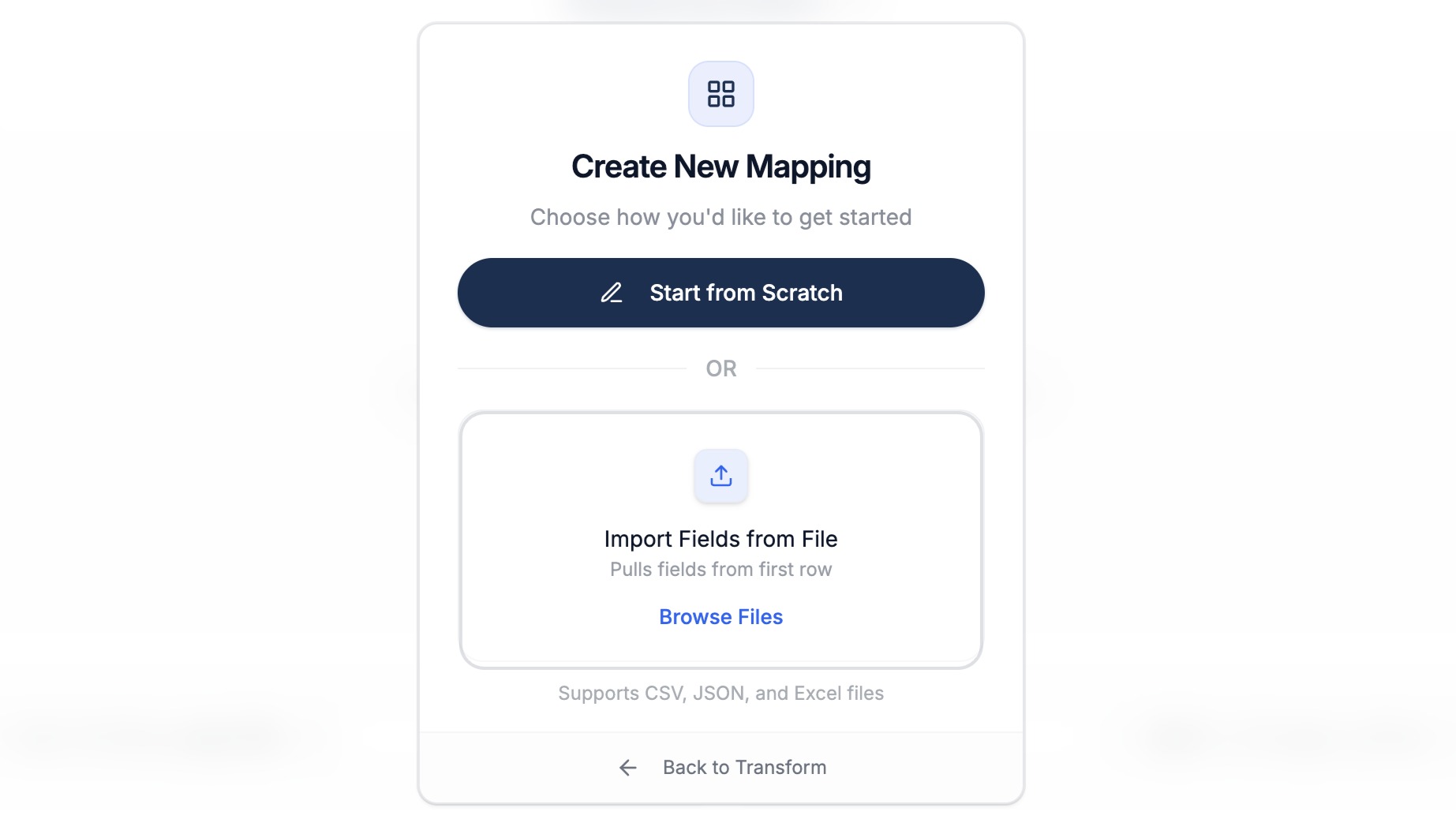Define Destination Fields
