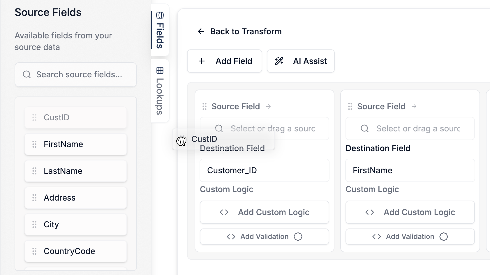 Map data visually, instantly