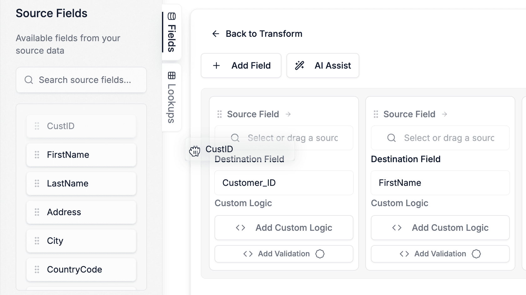 Map data visually, instantly